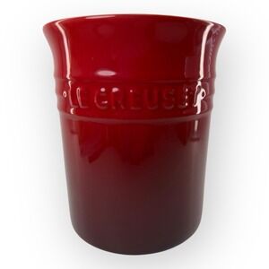 Le Creuset Utensil Crock 1L Cerise Cayenne Stoneware Jar NEW